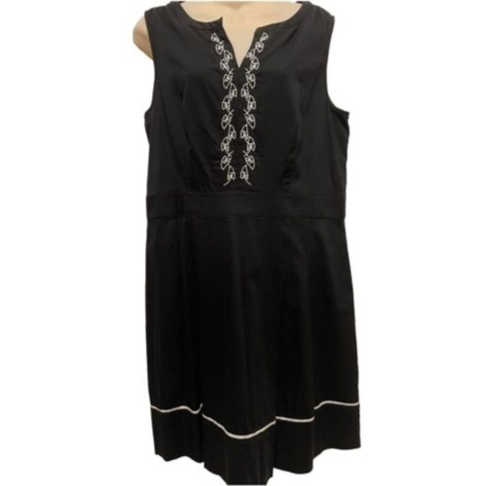 Jacob Sleeveless Dress Above Knee Size Large Black White Lightweight